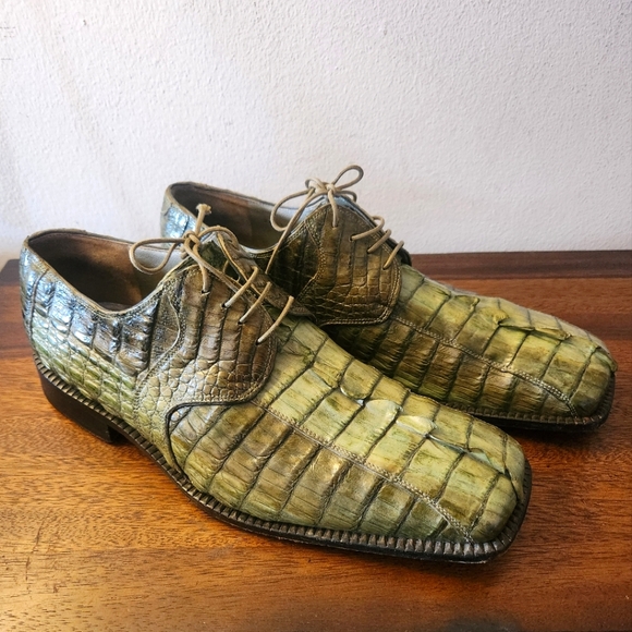 MauriGenuine Crocodile Leather Derby Shoes